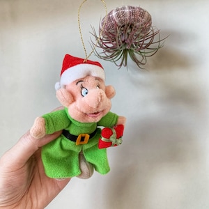 Vintage Disney Snow White Dopey Christmas Plush Ornament
