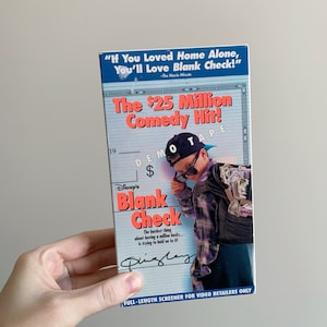 Blank Check VHS Movie Demo Tape 2000 Disney Vintage