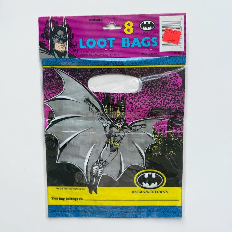 Vintage Party Loot Bags Arthur Batman Clown - Etsy