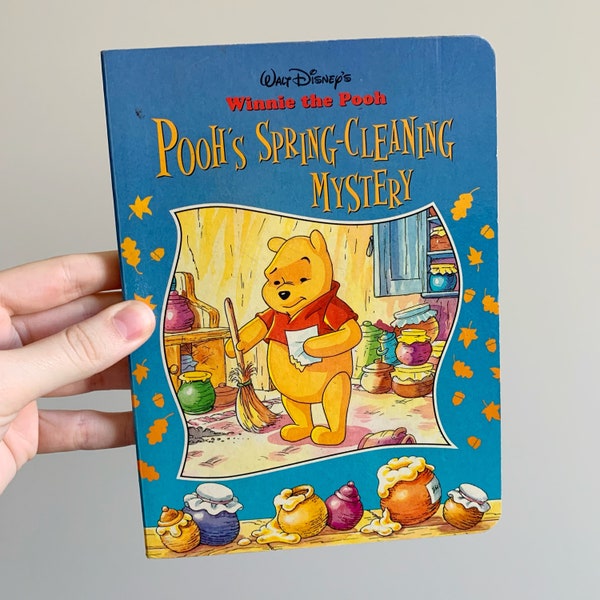 Winnie the Pooh Board Book Pooh's Spring Cleaning Mystery 1998 vintage