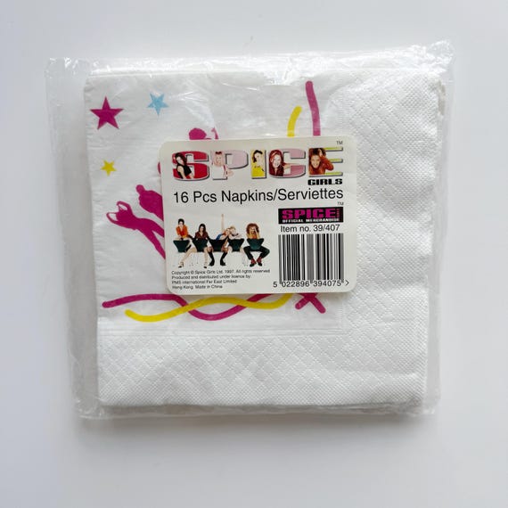 Spice Girls Party Napkins 1997 Posh Sporty Baby Ginger Sporty Birthday