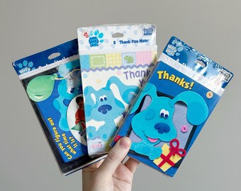 Blue's Clues Party Invitations Thank You Cards 2001 NEW