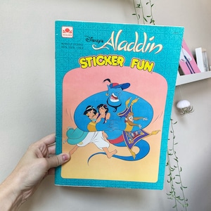 1992 Disney's Aladdin Sticker Fun Book Vintage