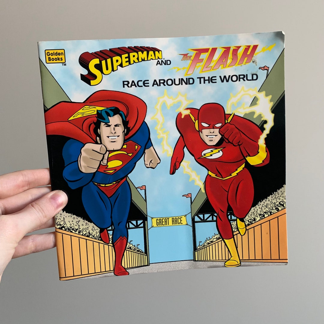 Superman and the Flash Race Around the World Picture Book 1996 Vintage ...