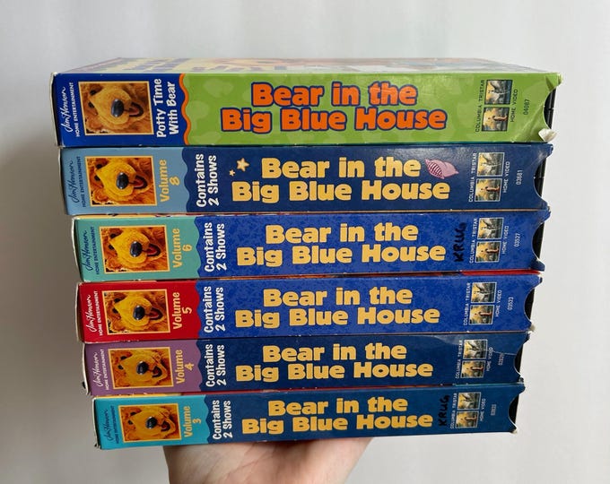 Bear in the Big Blue House VHS 90s Tapes Jim Henson - Etsy