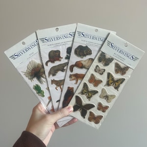 Silverwings Collector Sticker Sheets 1991 Vintage Butterflies Animals Fish
