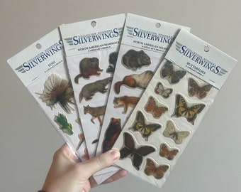Silverwings Collector Sticker Sheets 1991 Vintage Butterflies Animals Fish
