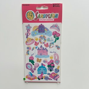 Sandylion Sticker Sheet Rainbow Princess Castle Fairy-tale Unicorn