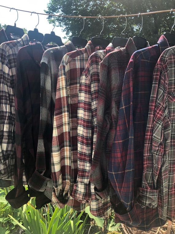 BURGUNDY Mystery Flannel Shirt U Pick Size Men's … - image 2