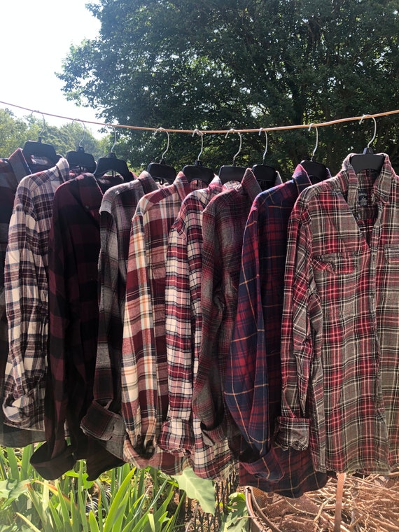 BURGUNDY Mystery Flannel Shirt U Pick Size Men's … - image 1