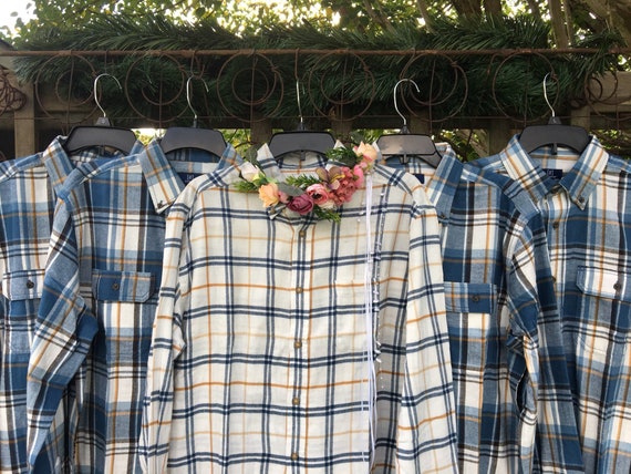 oversized flannel shirts for bridesmaids