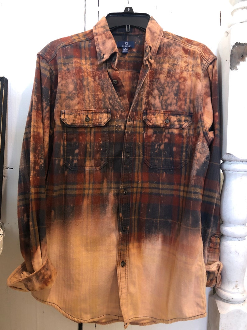distressed flannel mens