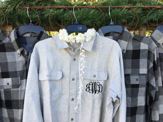 oversized flannel shirts for bridesmaids