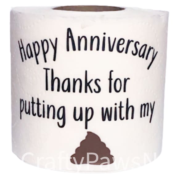 Anniversary Gift  Gag Gift Funny Toilet Paper 1st Anniversary Paper