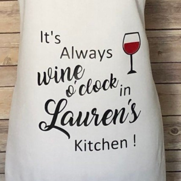 Wine Lover Apron, Wine Apron for Women, Custom Apron, Gift for Chef, Gift for Wine Lover, New Homeowner Gift, Kitchen Gift, Housewarming