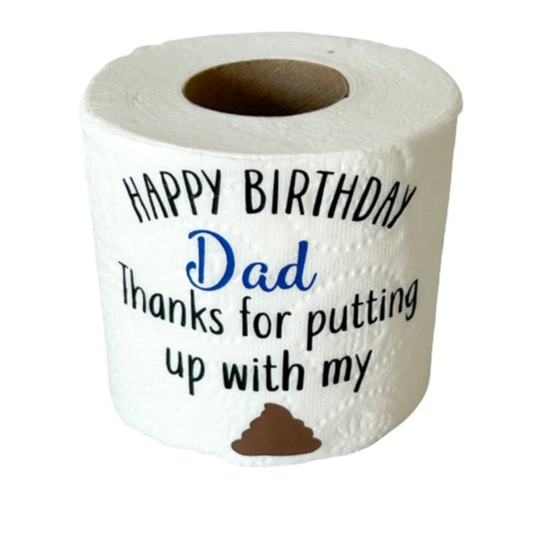 Divertidos regalos de broma de papel higiénico en caja de regalo, bromas en  cada hoja. Gran regalo para papá en el día del padre, compañero de trabajo