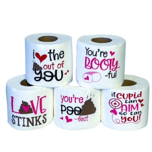 Valentine's Day Gift, Valentine Toilet Paper, Gag Gift for boyfriend, Gag Gift for Girlfriend, Funny Valentine Day Gift