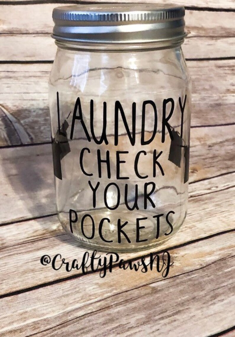 Laundry Change Piggy Bank Laundry Money Jar Mason Jar Bank Etsy