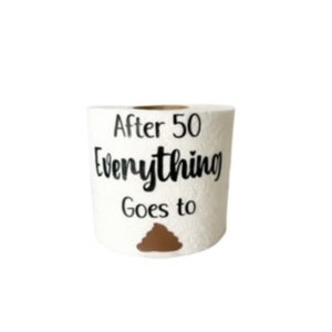 50th Birthday Gift, Milestone Gag Gift, Happy 50th Birthday, Funny 50th Birthday gift idea, Turning 50, Birthday Toilet Paper, Over the Hill