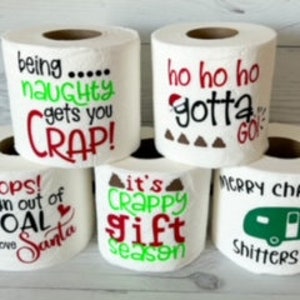 Carta igienica natalizia, Regalo bavaglio, Babbo Natale segreto, Regalo di Natale divertente, Difficile da acquistare, regalo elefante bianco, Stocking Stuffer