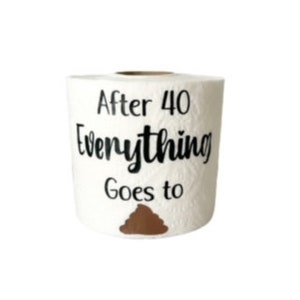 40th Birthday Gift, Milestone Gag Gift, Happy 40th Birthday, Funny 40th Birthday gift idea, Turning 40, Happy Birthday Toilet Paper