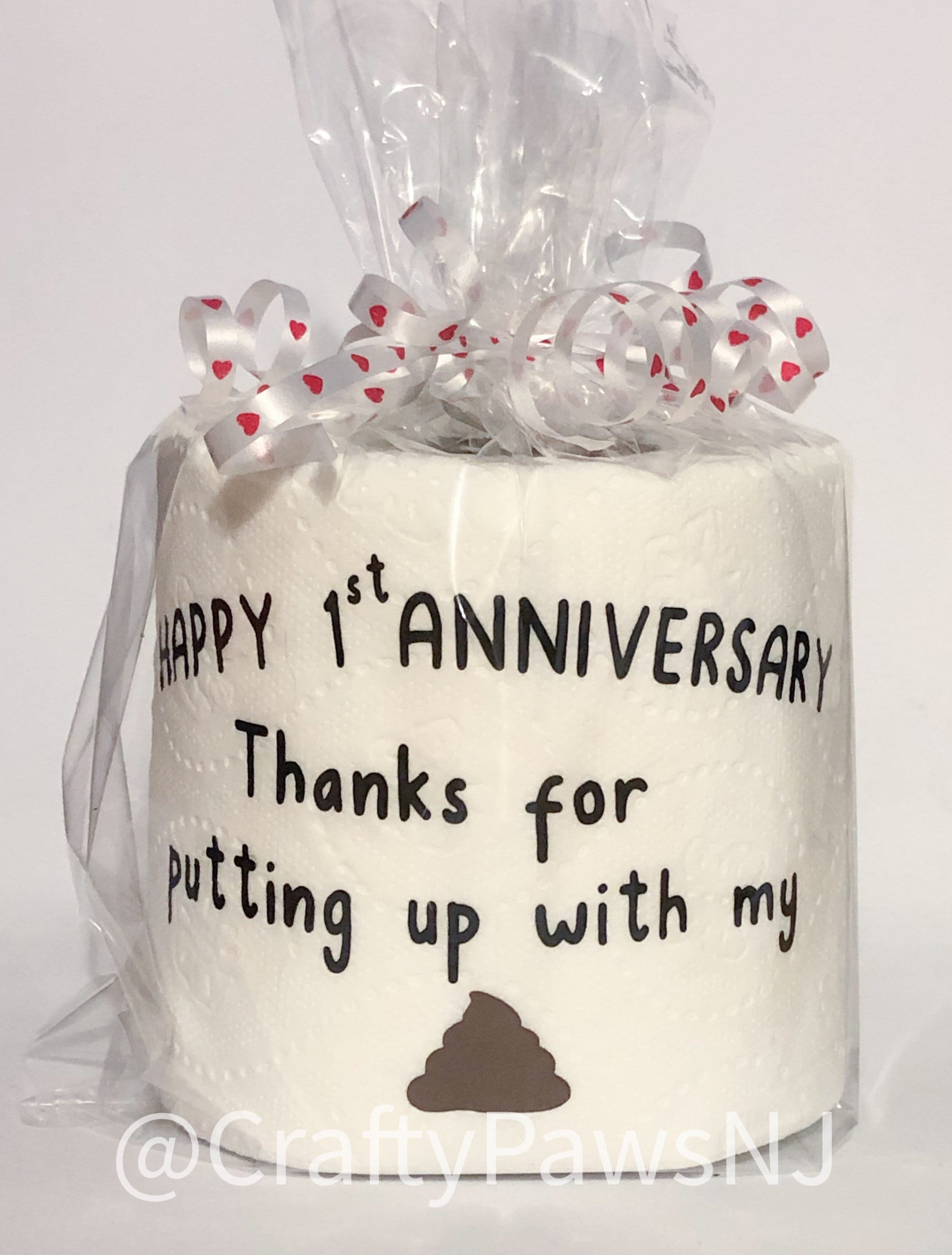 Anniversary 1st Anniversary - paper themed gift box idea for husband  Toilet…  Paper wedding anniversary gift, Paper gifts anniversary, 1 year  anniversary gifts