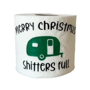 Carta igienica natalizia, Shitters Full, Gag Gift, Babbo Natale segreto, Divertente regalo di Natale, Difficile da acquistare, regalo elefante bianco, Stocking Stuffer