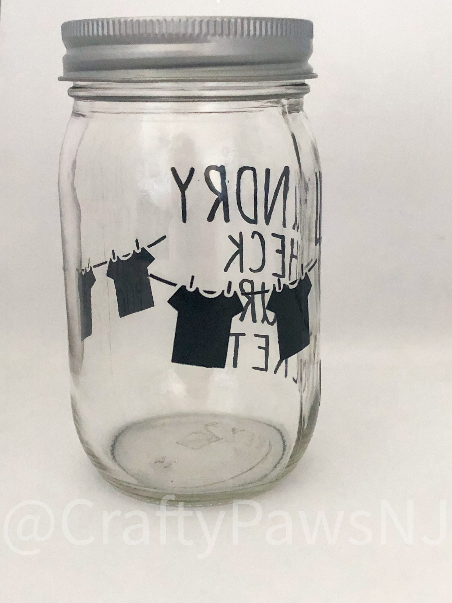 Laundry Change Piggy Bank Laundry Money Jar Mason Jar Bank Etsy