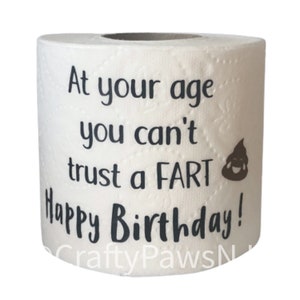 Funny Birthday Gift, Fart Gift, Over The Hill, Gag Gift, Funny Toilet Paper, Birthday Toilet Paper, Getting Old