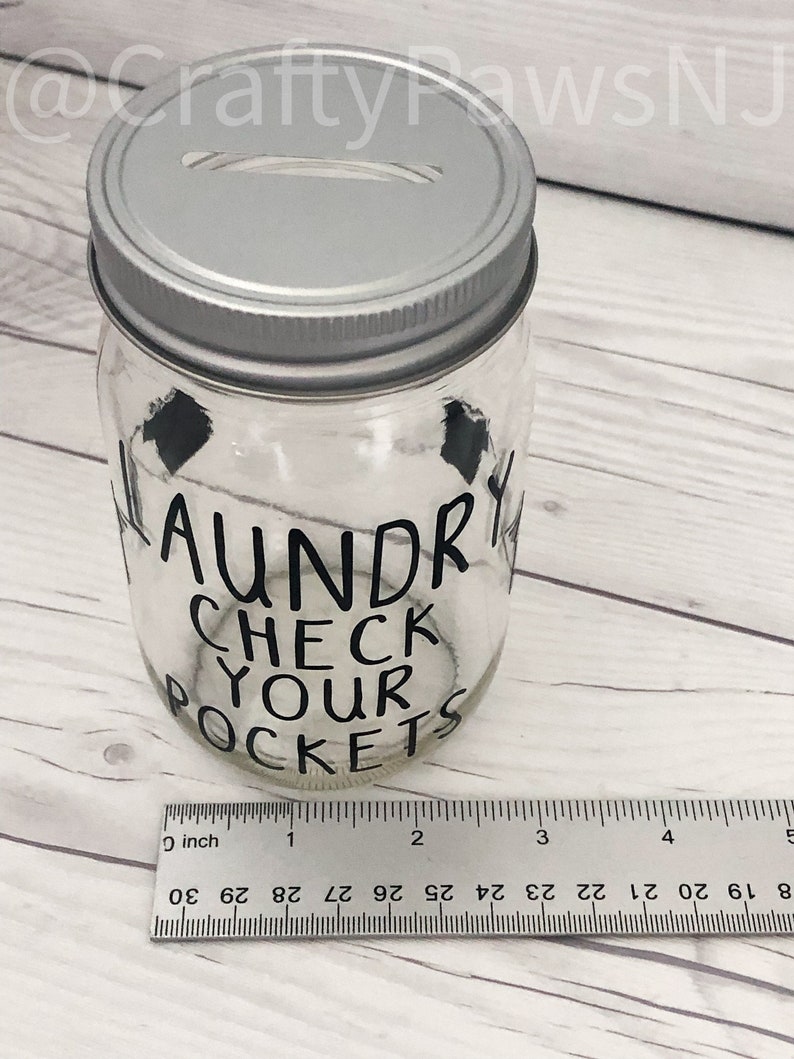 Laundry Change Piggy Bank Laundry Money Jar Mason Jar Bank Etsy