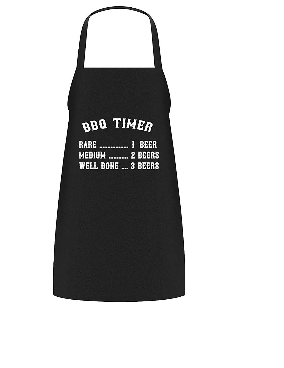 BBQ Apron, Funny Apron for Him, BBQ Grill Timer, BBQ Gifts, Grilling Gift, Dad Birthday