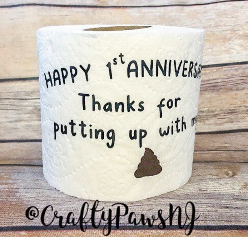 First Anniversary Gift Gag Gift Funny Toilet Paper 1st | Etsy