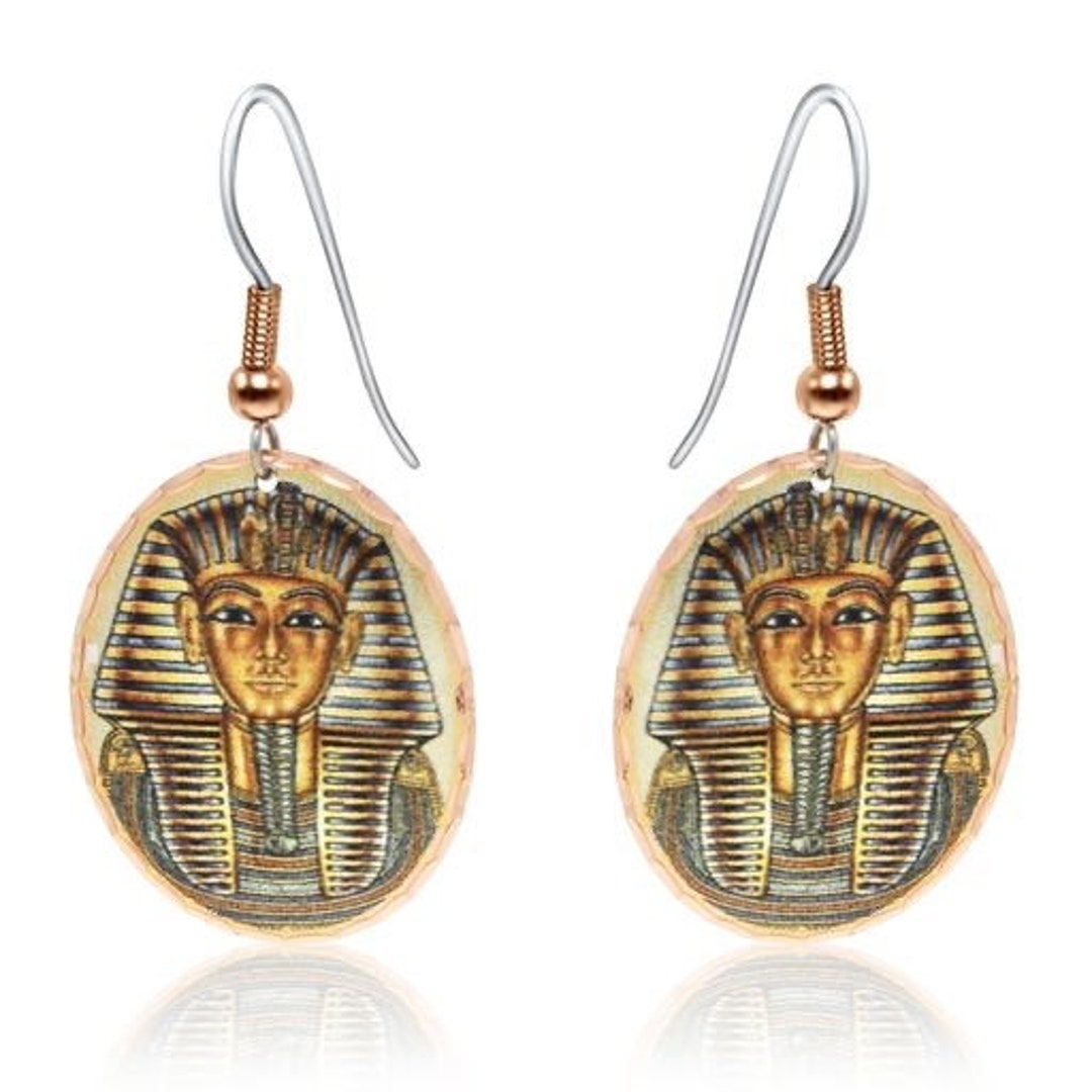 Ancient Egyptian Earrings Tutankhamun Earrings Mask Earrings Earrings