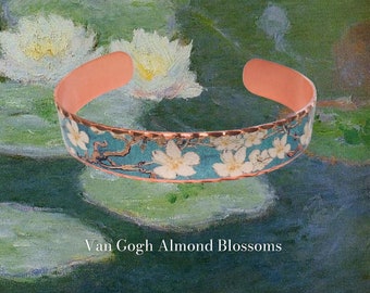 Adjustable Van Gogh Bracelet, Van Gogh  Artistic Bracelet, Modern Art Bracelet, Painting Copper Bracelet, One Size Fits All