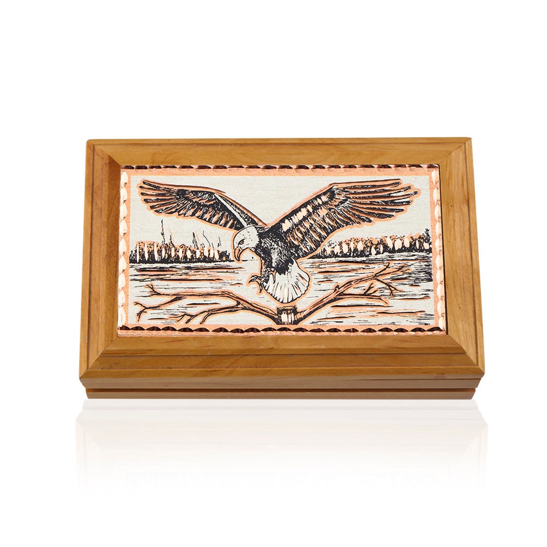 Eagle Box Wooden Box Cigar Box Jewelry Box Office Box Gift Box Handmade