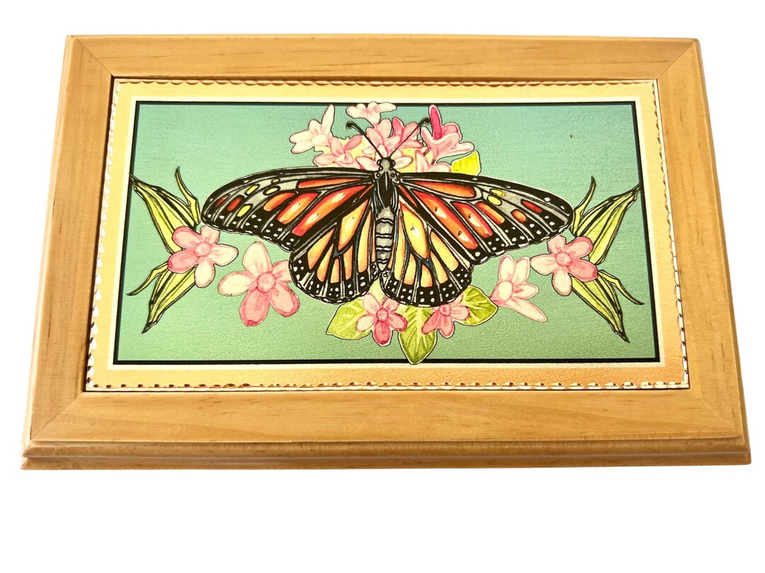 Butterfly Box Monarch Box Cigar Box Jewelry Box Office Box Gift Box