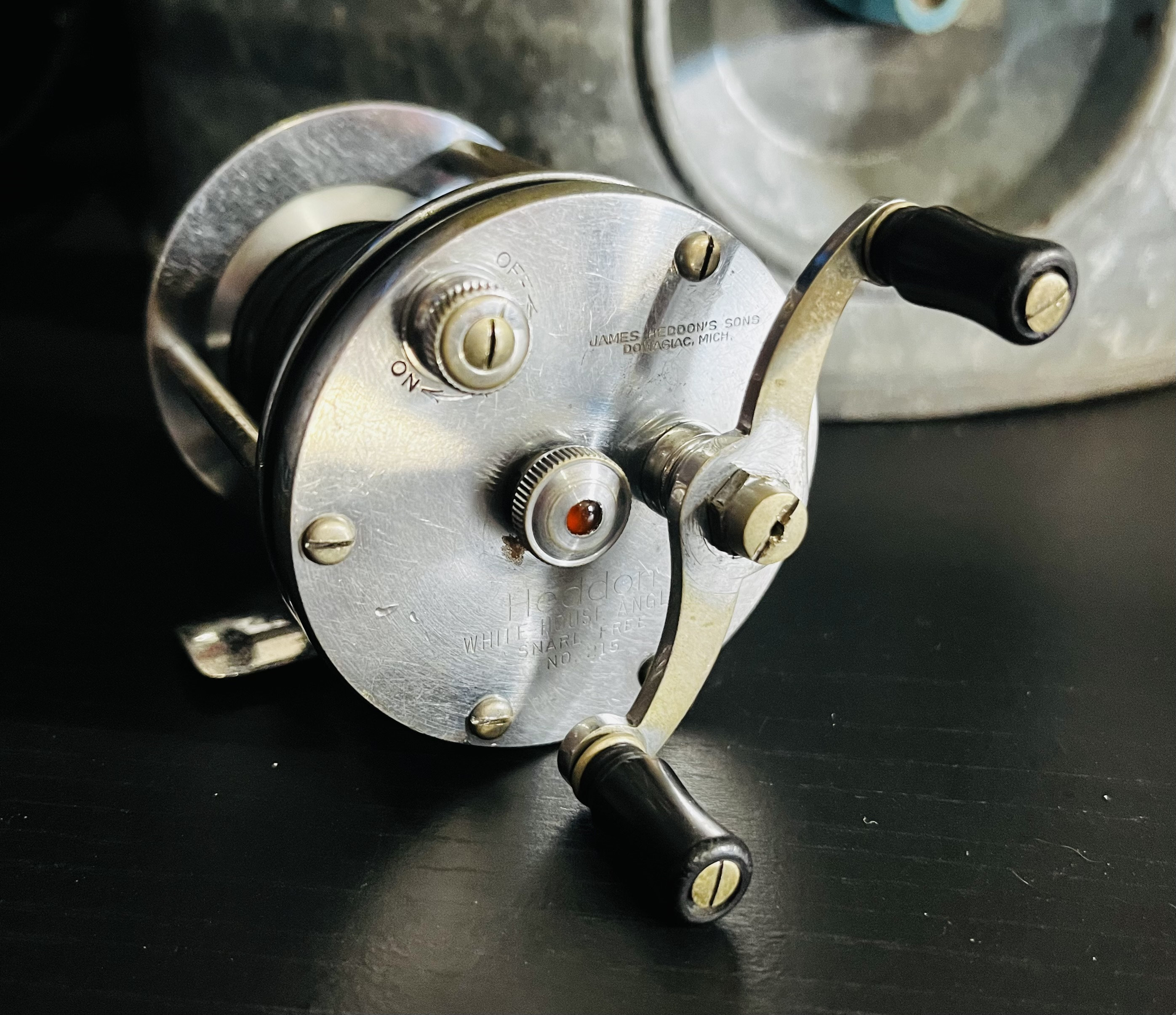 Vintage Fishing Reel - Heddon White House Angler - Model 215 