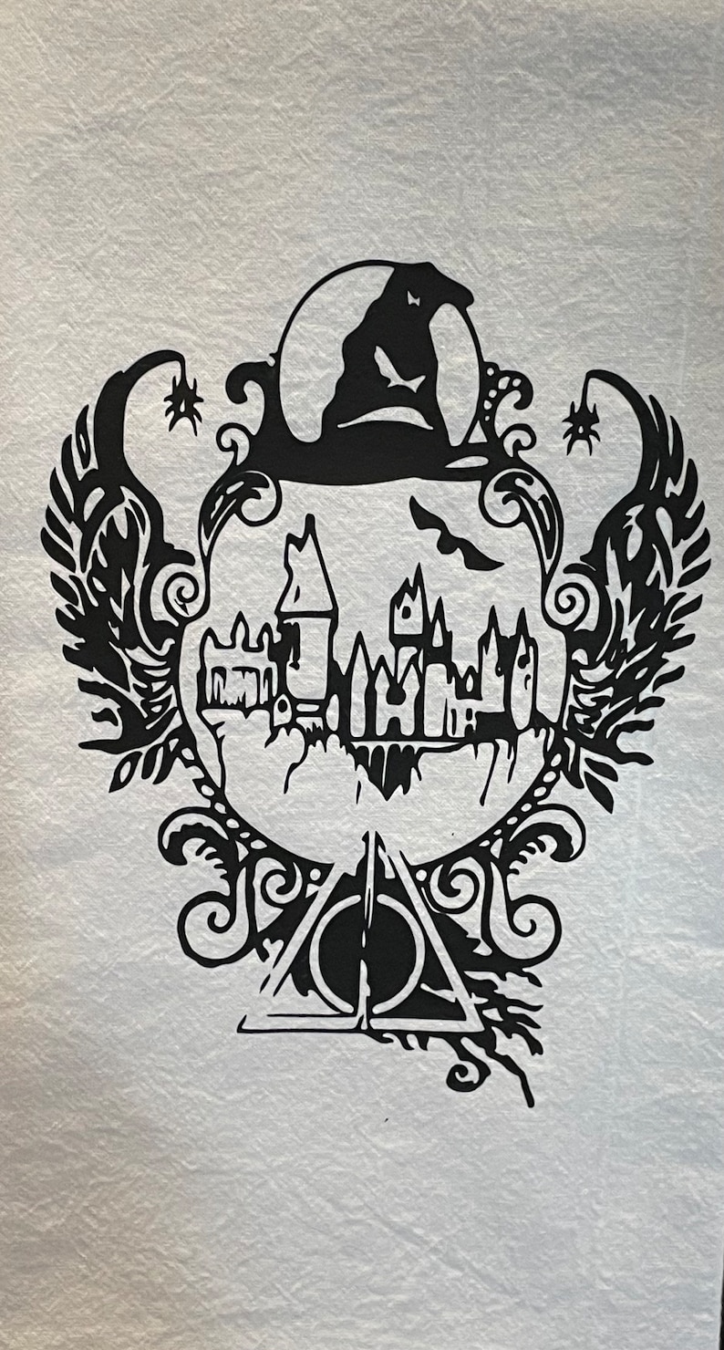DaynasCraftingCorner Hogwarts Tea Towel