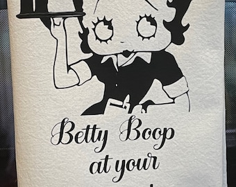 Betty Boop at Your Service Geschirrtuch