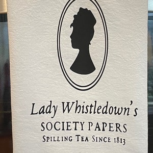 Lady Whistledown, Bridgerton Tea Towel