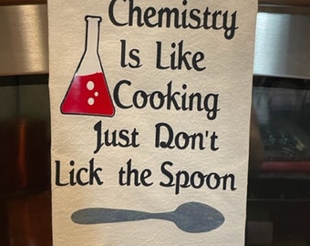 Funny Chemistry Cooking Tea Towel