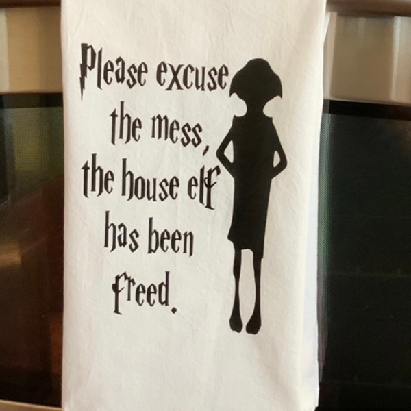 Harry Potter/House Elf/Funny Tea Towel