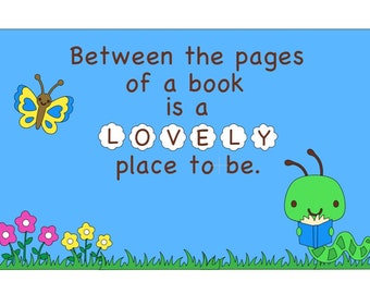 Spring Bulletin Board, Classroom Bulletin Board Set, Bookworm Bulletin Board Decorations, School Bulletin Board Sets, Library Bulletin Board