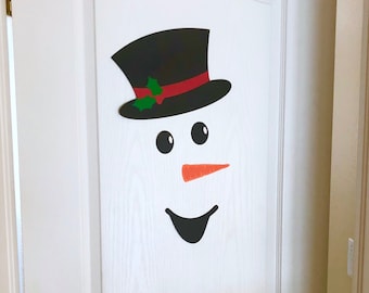 Decoración de puerta de muñeco de nieve, decoración navideña para puerta de  aula, decoración navideña para puerta, decoración navideña para puerta de