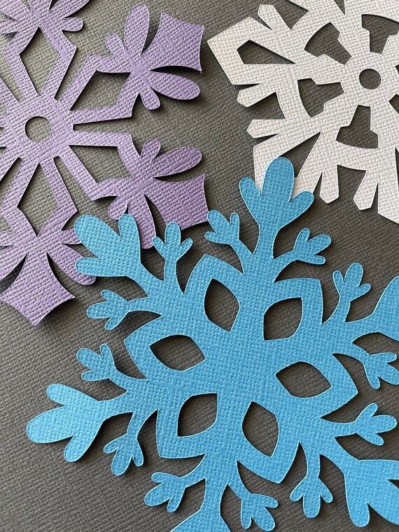 Snowflakes for Crafts - 24 Foam Snowflake Cutouts Winter Decorations Winter Crafts Bulk Winter Craft Winter Bulletin Board Decorations Winter Office