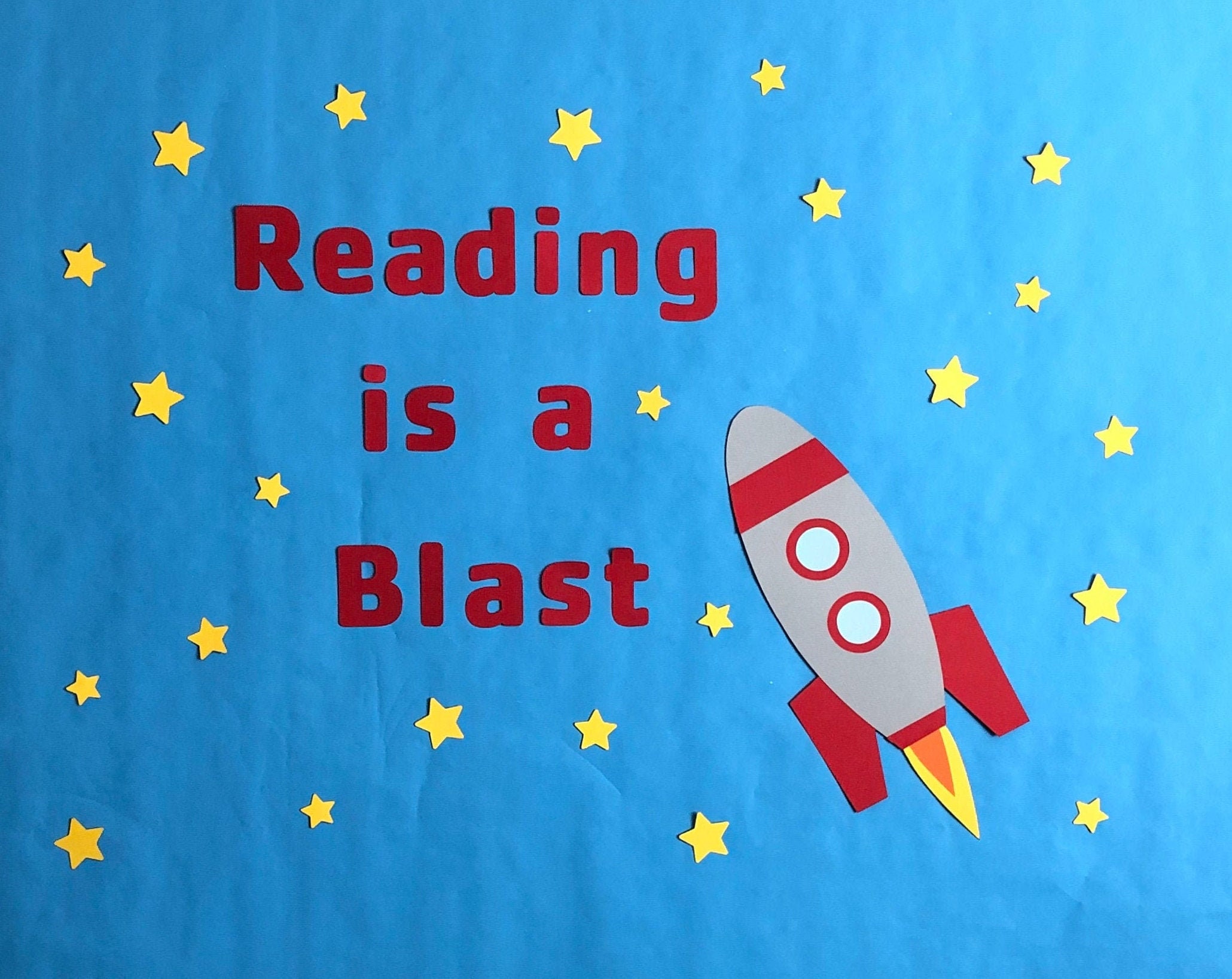 Rocket Bulletin Board Classroom Bulletin Board Set Space Etsy