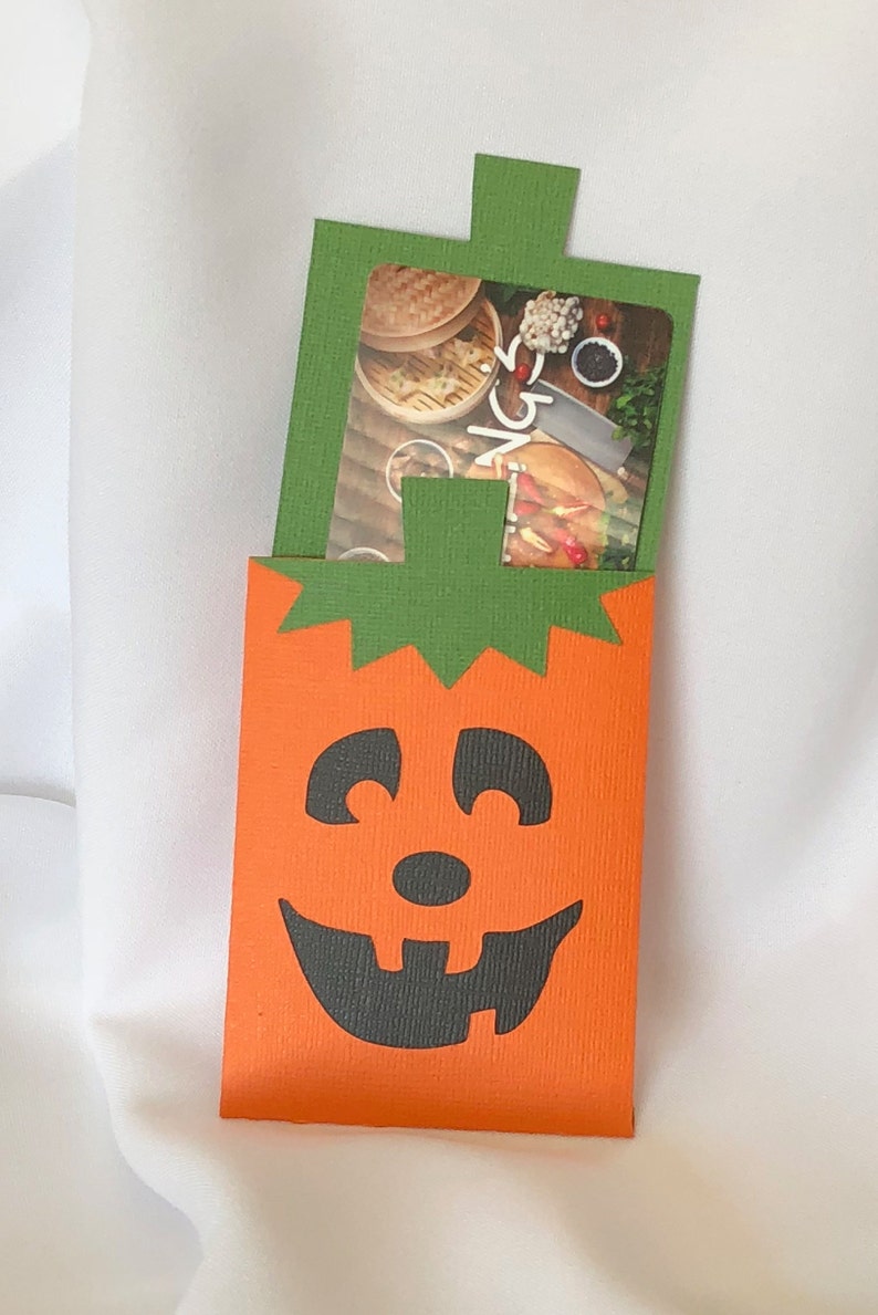 Halloween Gift Card Holder Pumpkin Gift Card Holder Etsy