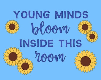 Teachers School Bulletin Board Cutouts, Sunflower Classroom Theme, Bulletin Board, Growth Mindset Classroom, Spring Classroom Decorations