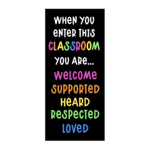 Back to School Door Decoration Classroom Door Display Welcome Back to School  Door Positive Classroom Door School Counselor Door Decor Kit