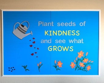 Spring Bulletin Board, Positive School Bulletin Board, Kindness Bulletin Board, Classroom Bulletin Board, Positve Behavior Bulletin Board